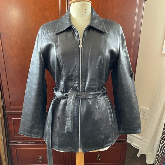 Vintage 90s Y2K BEBE leather jacket - Picture 2 of 7